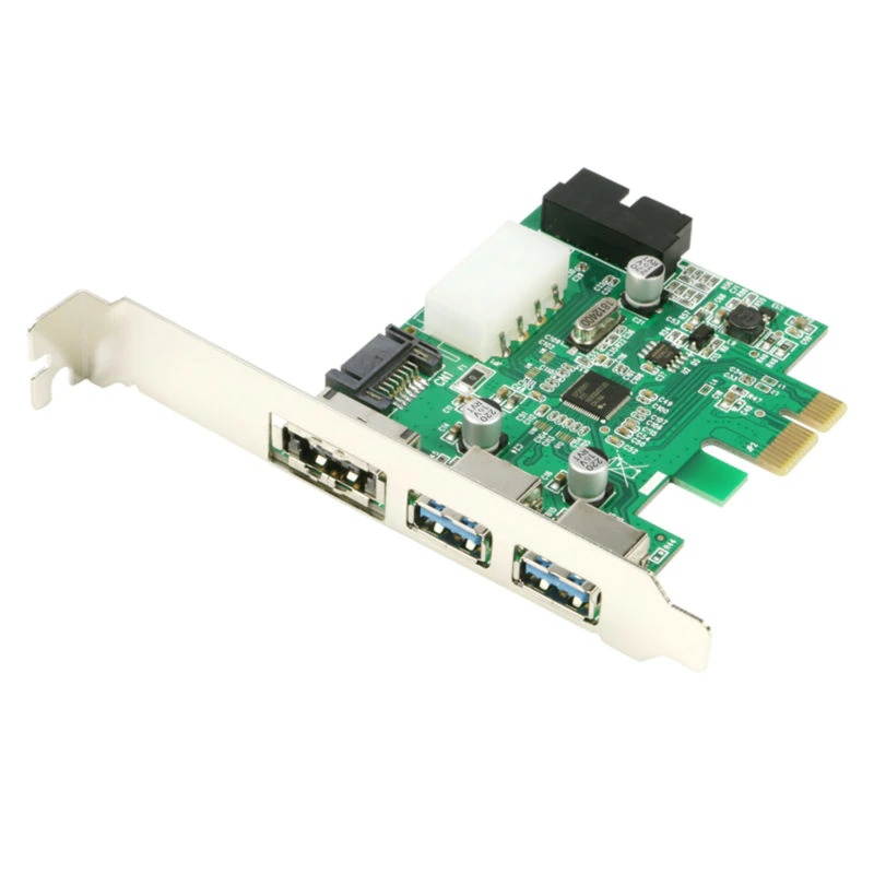 PCI-E to USB3.0 2Ports with 20Pin Connector +SATA to eSATA Converter Card