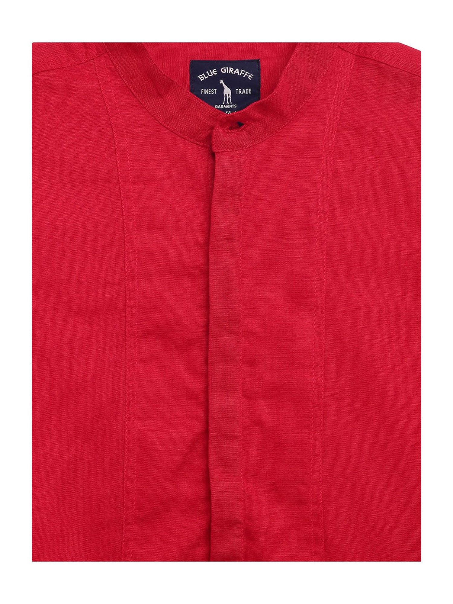 Blue Giraffe Kids Red Solid Shirt