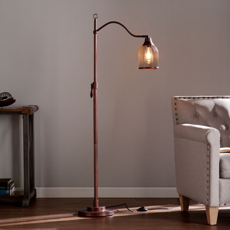 58" Rhiannon Floor Lamp Brushed Bronze (Includes CFL Light Bulb) - Aiden Lane