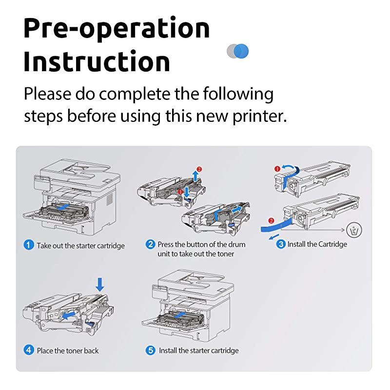 M6802FDW Wireless Monochrome Laser Printer Scanner Copier Fax AllinOne Wireless Networking and Duplex Printing for Home and Small Office Use