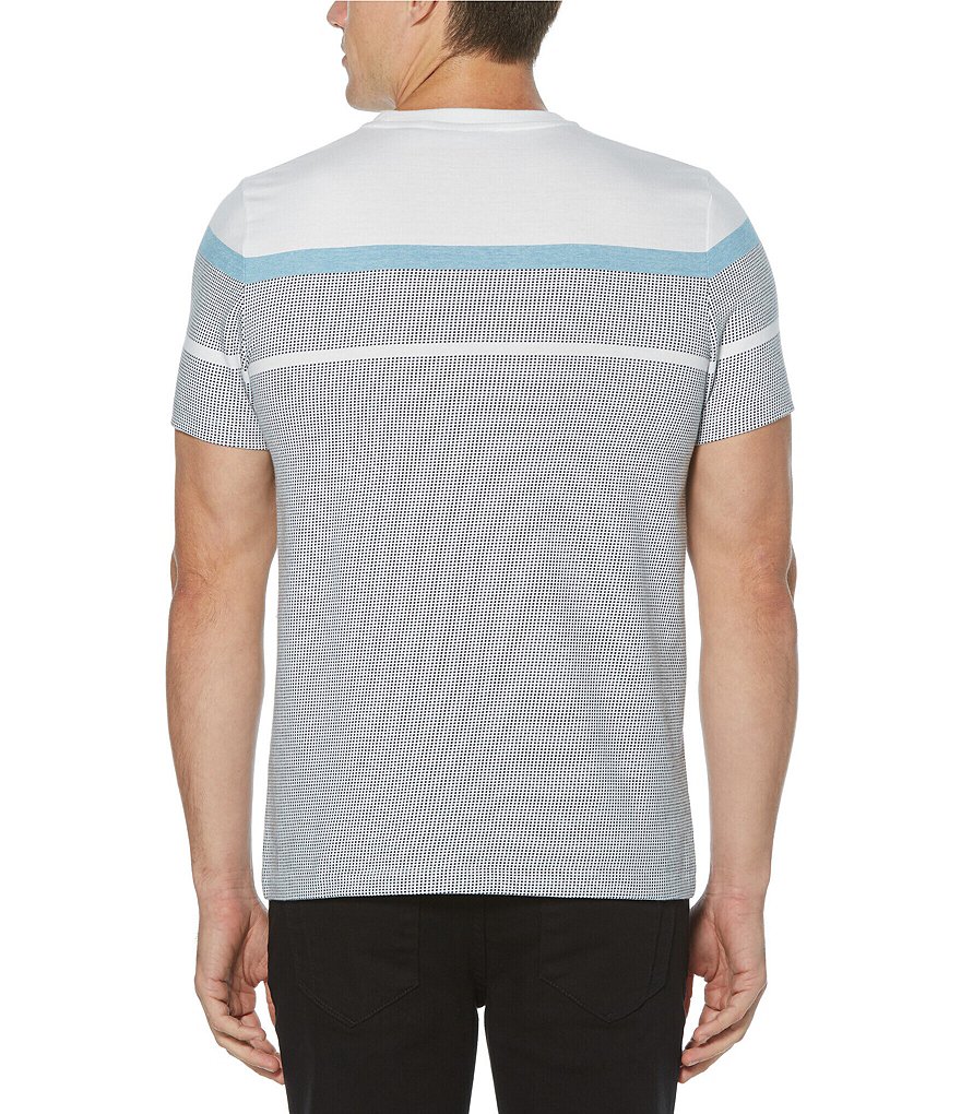 Perry Ellis Engineered Stripe Jacquard Short-Sleeve Tee