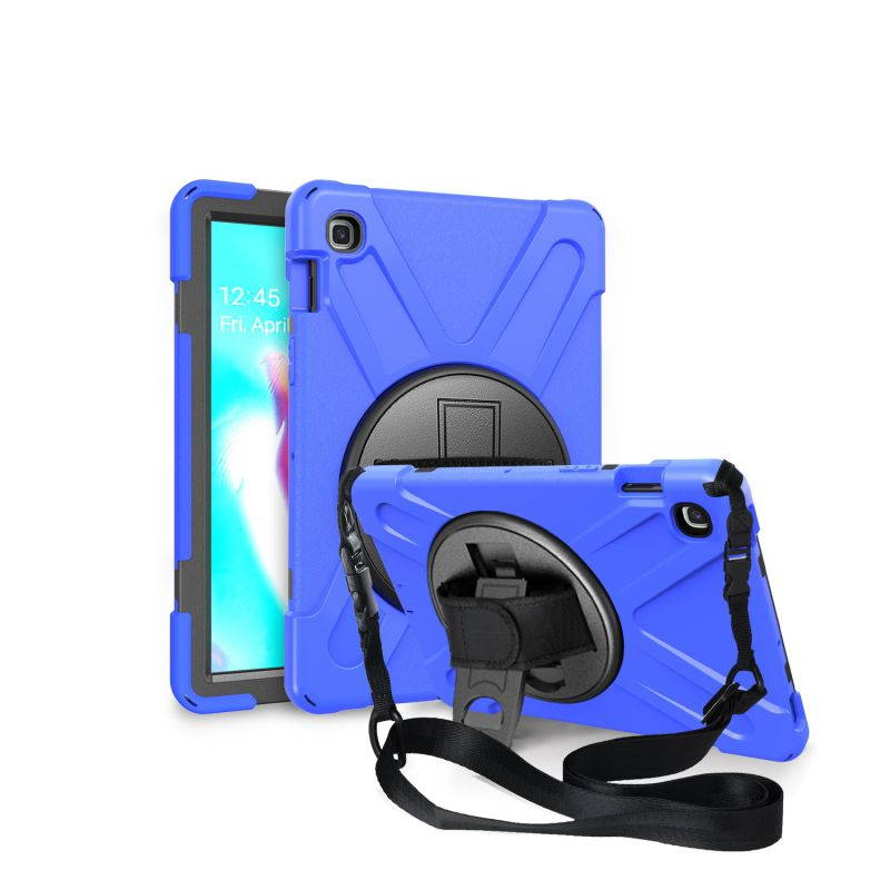 Galaxy Tab A 10.1 Case, Fits 2019 T510/T515 Shockproof Heavy Duty Shield Case Kickstand, Shoulder Strap Sling, Hand/Palm Strap For Samsung Galaxy Tab A 10.1 (2019) SM-T510 / SM-T515 (Red)