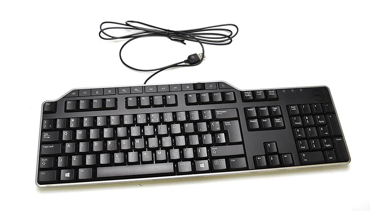 New FT3FT Genuine OEM KB522 Canadian Multilingual Desktop USB Keyboard Number Pad w/"Scarlet KB" Palm rest KB522-BK-CAN-MU Black Silver Multimedia Volume Dial Hotkey Clavier 5397063800803 884116208150