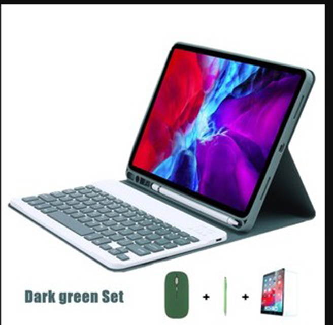iPad pro 12.9(2020 )Case with Smart Bluetooth Keyboard & Pencil Slot For iPad pro 12.9 inch Detachable  Keyboard Silicone iPad Cover