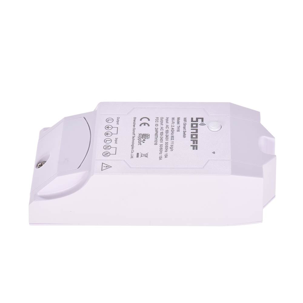 SONOFF TH16 WiFi Wireless Smart Switch Monitoring Temperature Humidity Wireless Home Automation Kit Works With Amazon Alexa Google Home Nest 15A 3500W