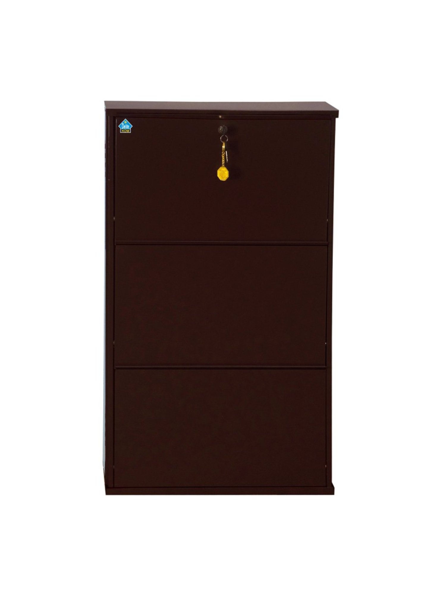 Delite Kom Metal Shoe Rack - 24" 3 Shelf, Coffee, PowderCoat, Wall Mount, DIY