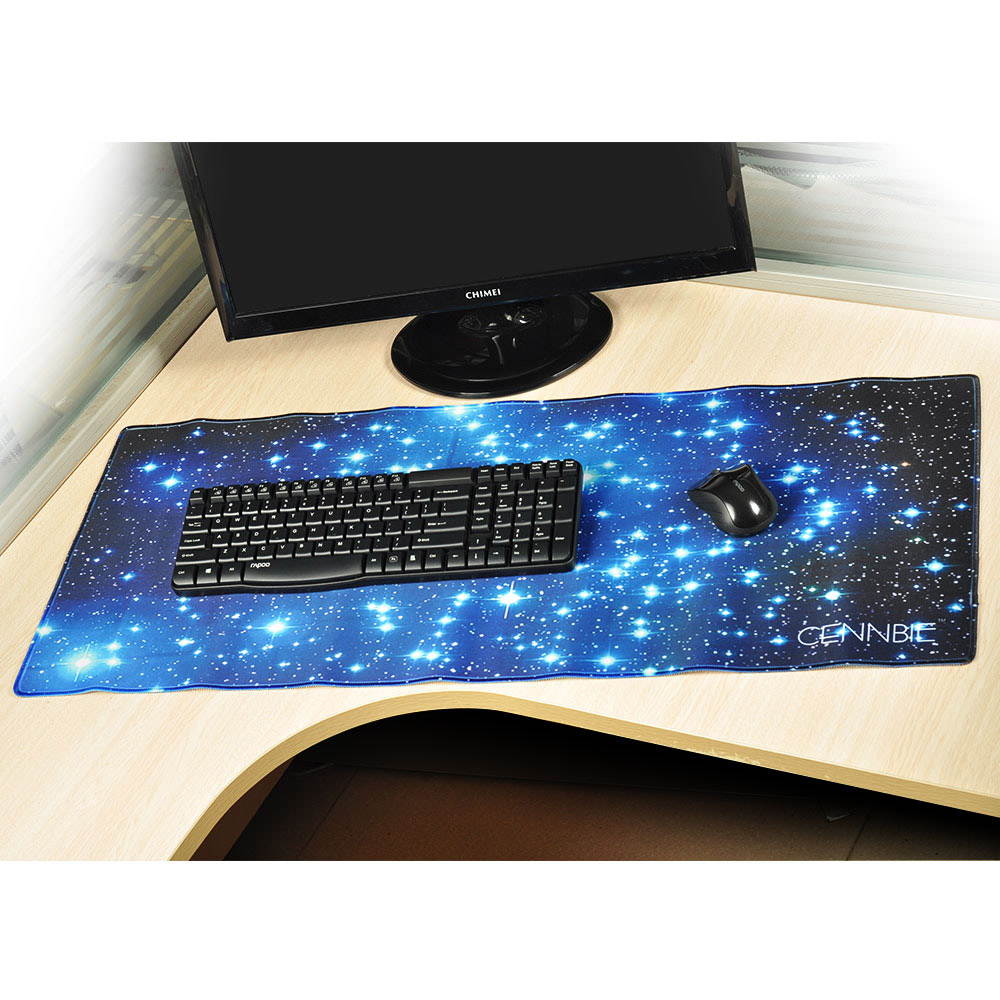 Cennbie Galaxy Extra Large XXL Gaming Mousepad Non-Slip Rubber Oblong MousePad for Computer Desk Stationery Accessories 35.4 x 15.5in