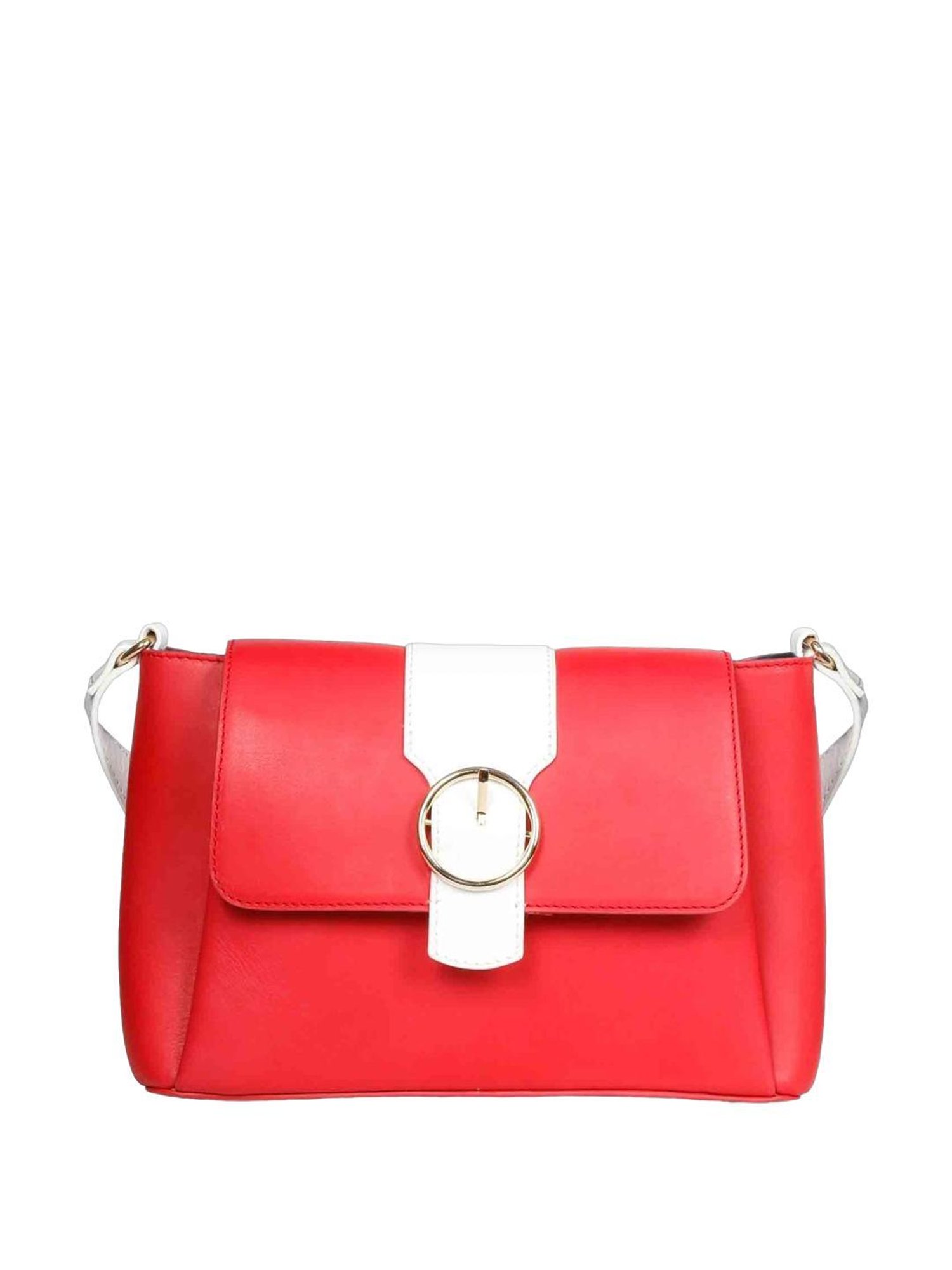 Favore Red Striped Small Sling Handbag