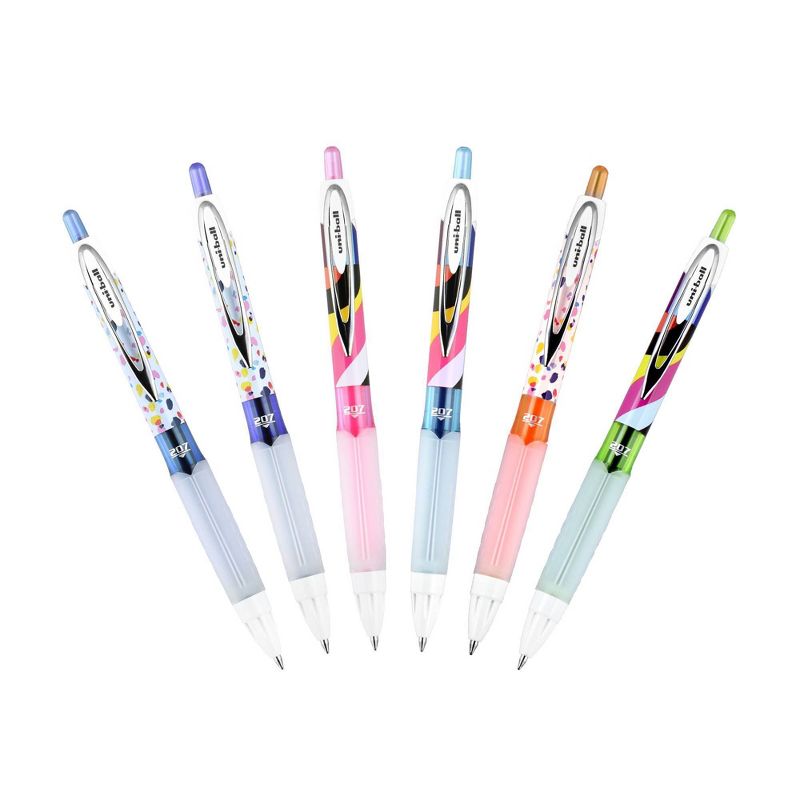 10ct Gel Pens 207 Designer .7 Medium Assorted Fashion Colors - Uni-Ball