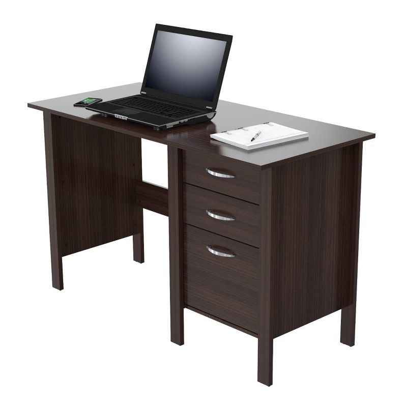Writing Desk with 3 Drawers Espresso - Inval
