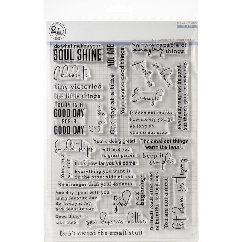 Pinkfresh Studio Clear Stamp Set 6"X8"-My Favorite Things To Say
