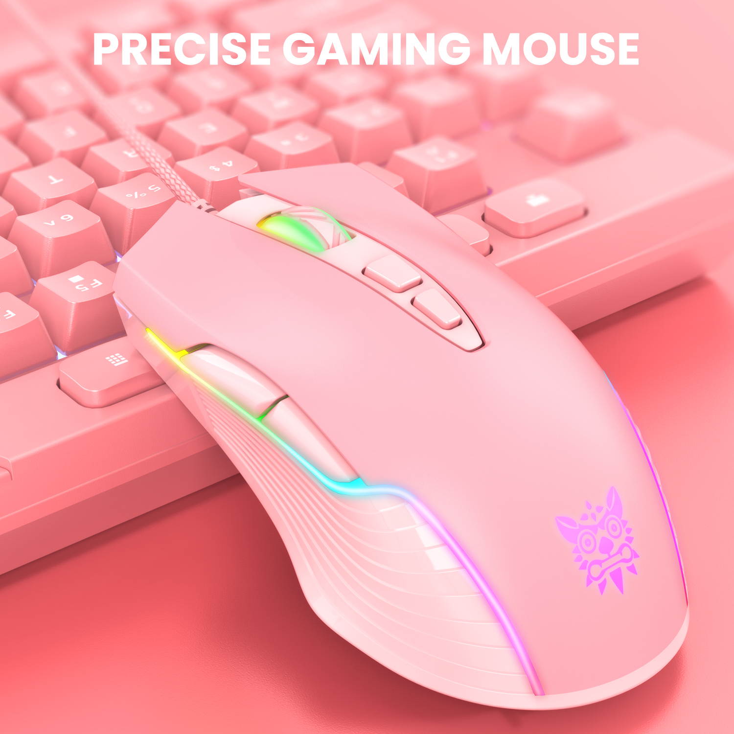 CW905 RGB Wireless Gaming Mouse, Rechargeable Computer Mice with RGB Backlit, 6 Adjustable DPI Up to 6400, Ergonomic Laptop PC Mouse for Windows Vista Linux
