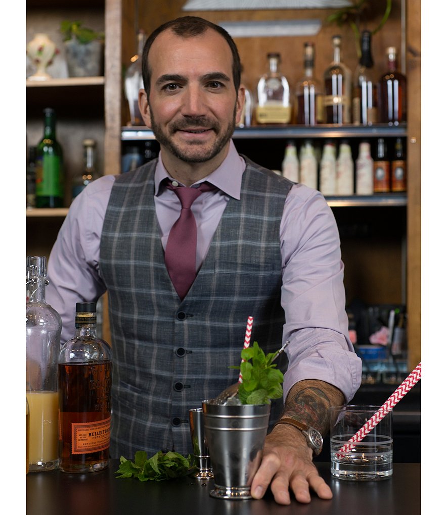 Southern Living Modern Stainless Steel Hammered Cocktail Shaker