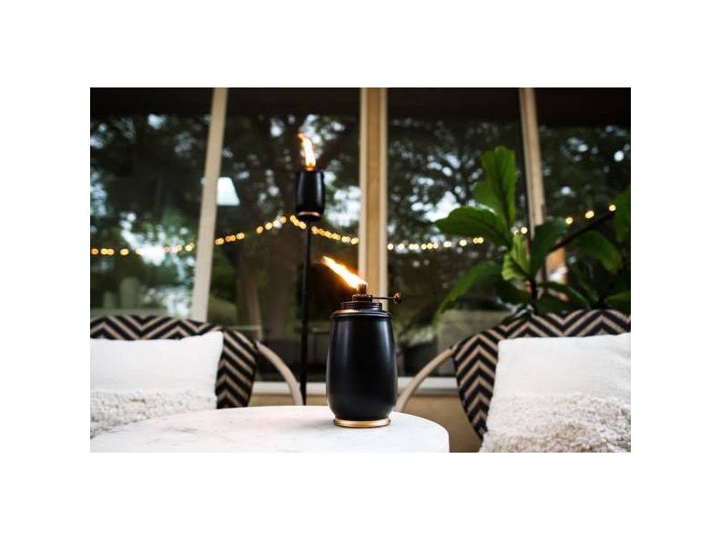 4pk Adjustable Flame 12oz Replacement Metal Torch Canister Black - TIKI