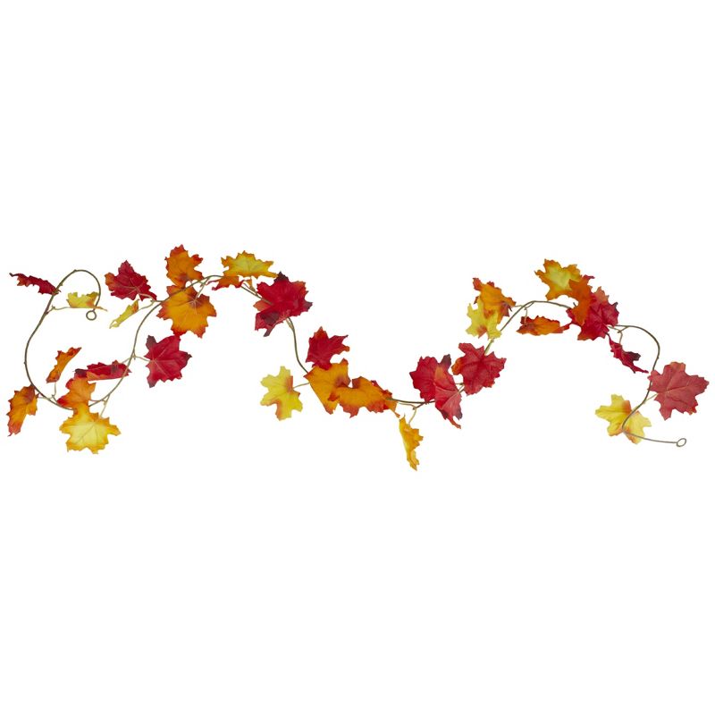 Darice 75" Yellow and Orange Maple Leaves Fall Garland