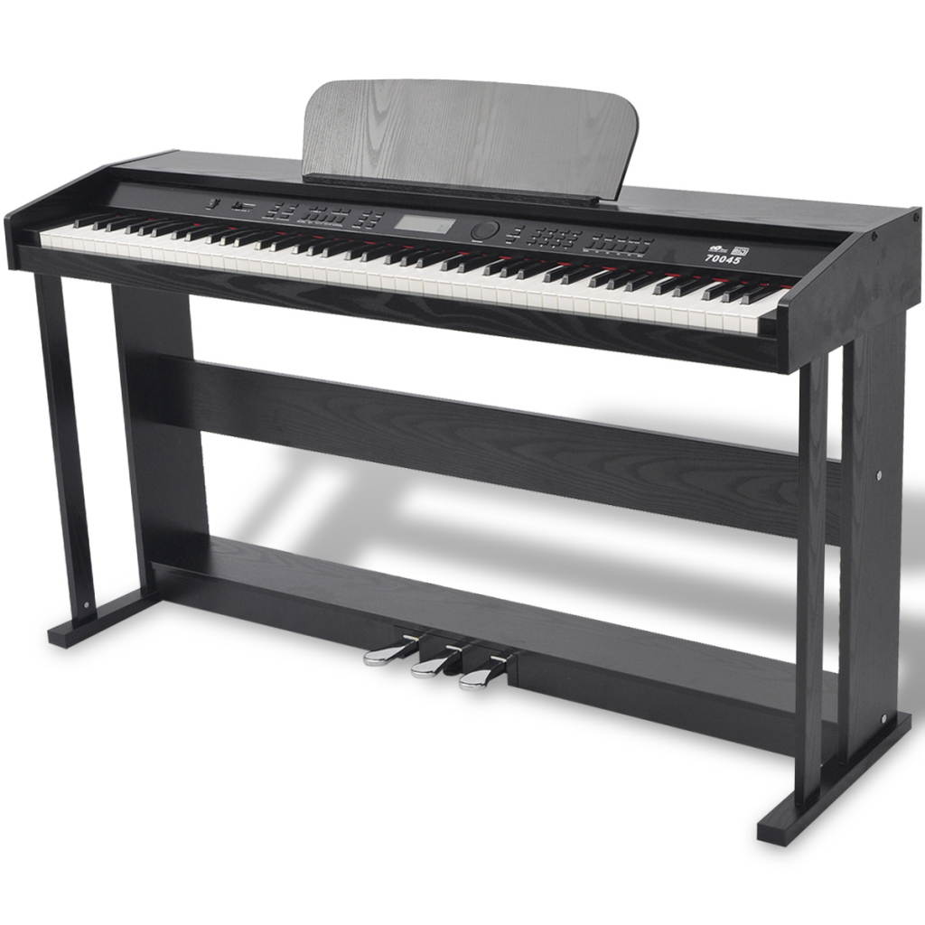 88-key Digital Piano with Pedals Black Melamine Board