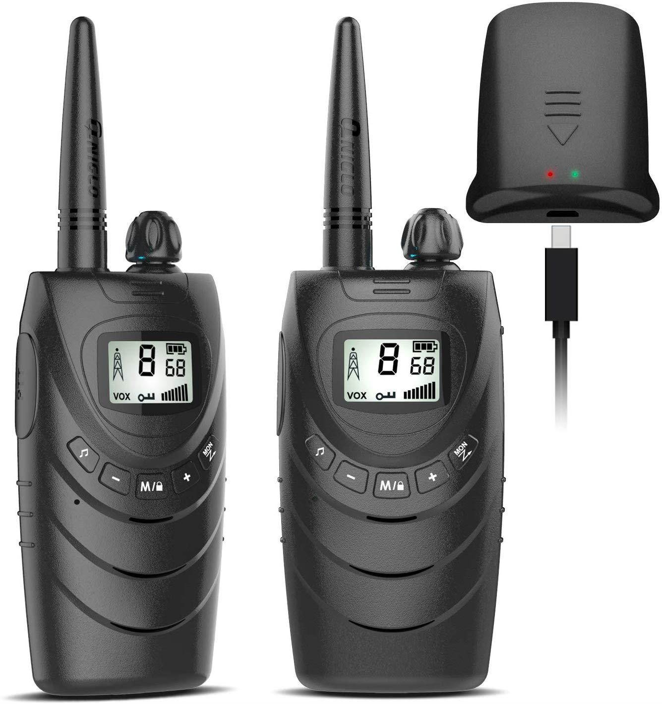 Rechargeable Walkie Talkies for Adults, 22 Channel FRS Long Range Walkie Talkie Two Way Radio with 1500mAh Rechargeable Li-ion Battery for Adult Outdoor, Business, Camping, Cruising