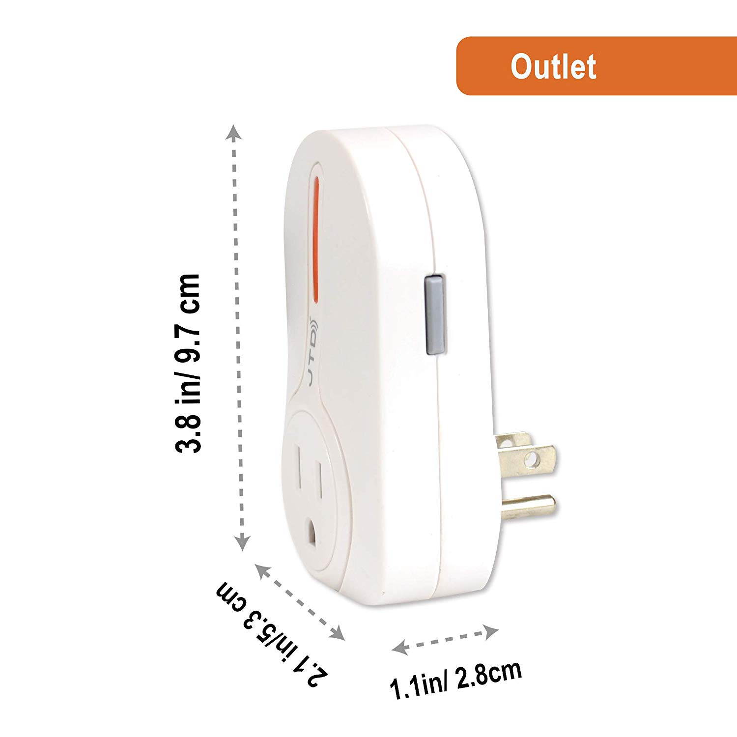 JTD 5 Pack Remote Control Outlet Switch 3rd Generation Energy Saving Auto-programmable Wireless Electrical Plug Switch for Household Appliances Lighting & Electrical Equipment (JTD-Plug-2nd-5x2)