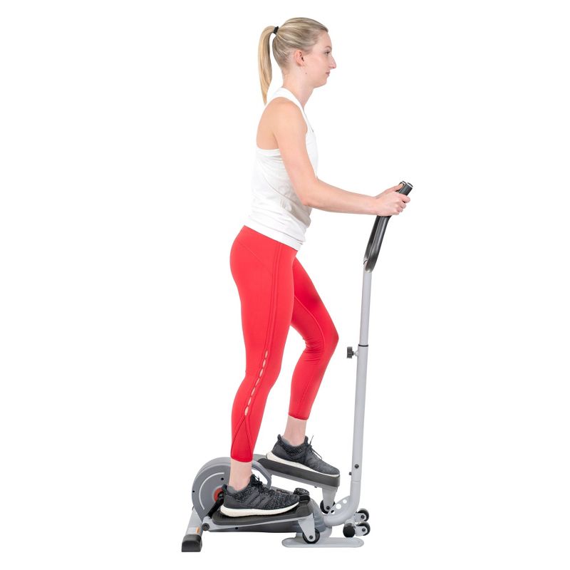 Sunny Health & Fitness Magnetic Standing Elliptical Machine with Handlebars