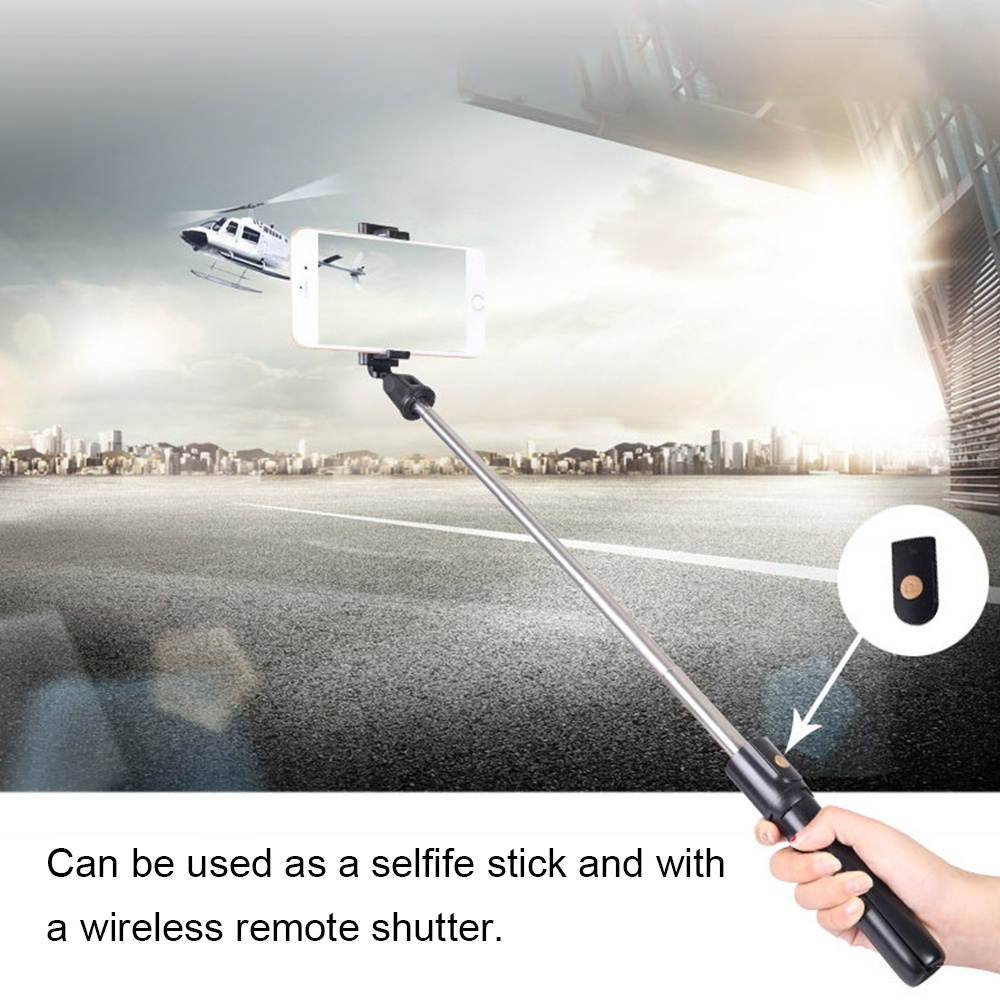 2-in-1 Selfie Stick Tripod Stand with Phone Holder Remote Shutter for Selfie Live Streaming Video Recording Online Chatting