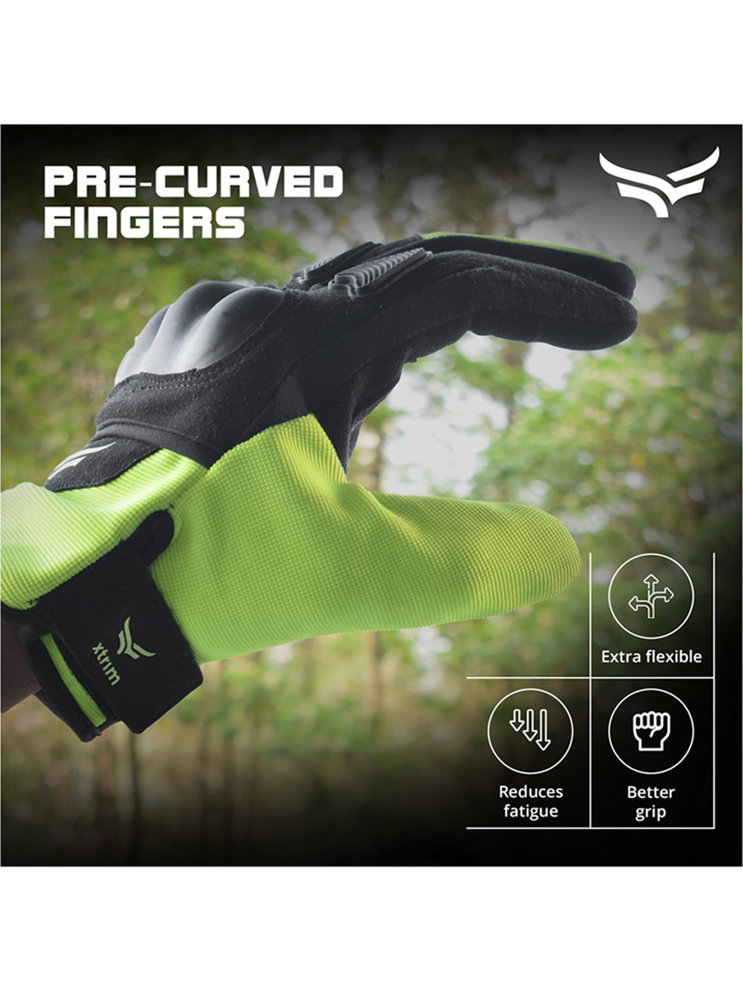 Xtrim Universal Bike Riding Gloves (Neon Green) Size - Medium