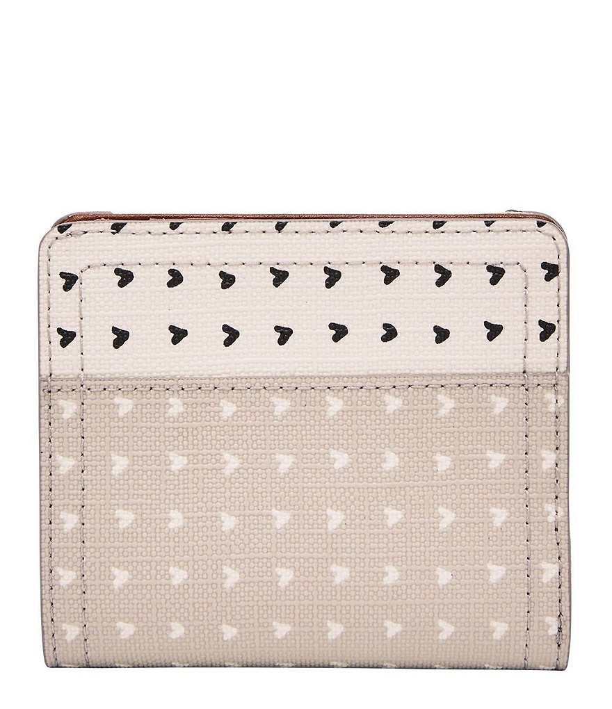 Fossil Logan RFID Small Heart-Print Bifold Wallet