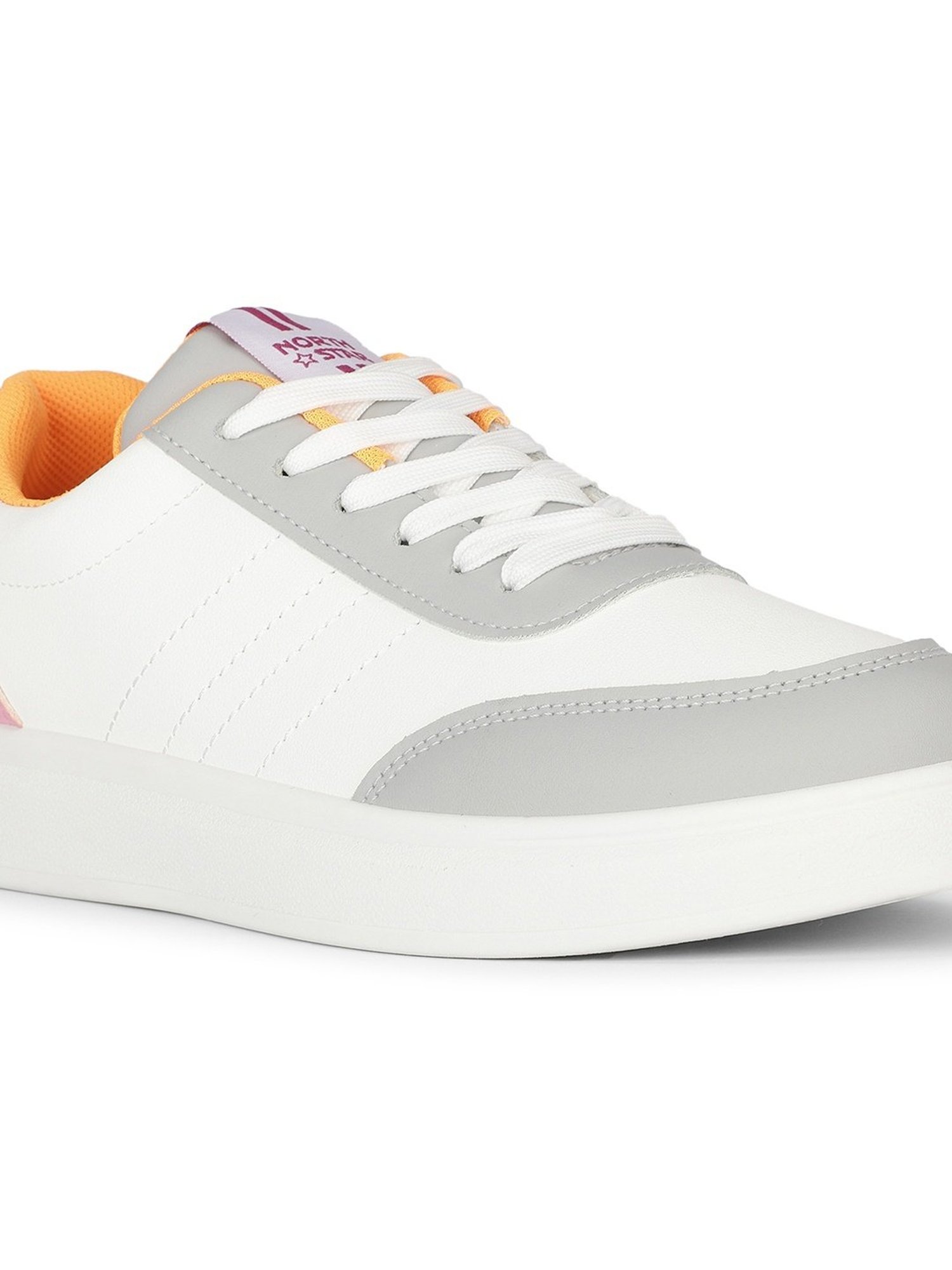 North Star by Bata Women's SKATER White Sneakers