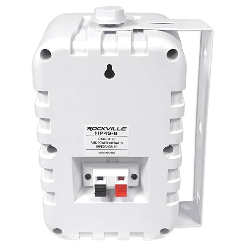 Pair  HP4S-8 4" Outdoor/Indoor Home Theater Speakers w/Swivel Bracket