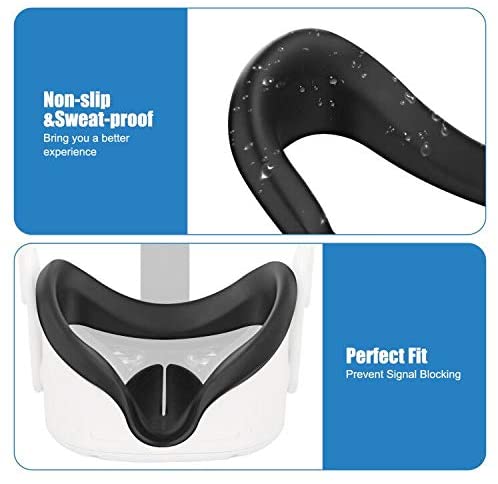 2 Pairs Oculus Quest 2 Elite Washable Silicone Handle Protective Cover
