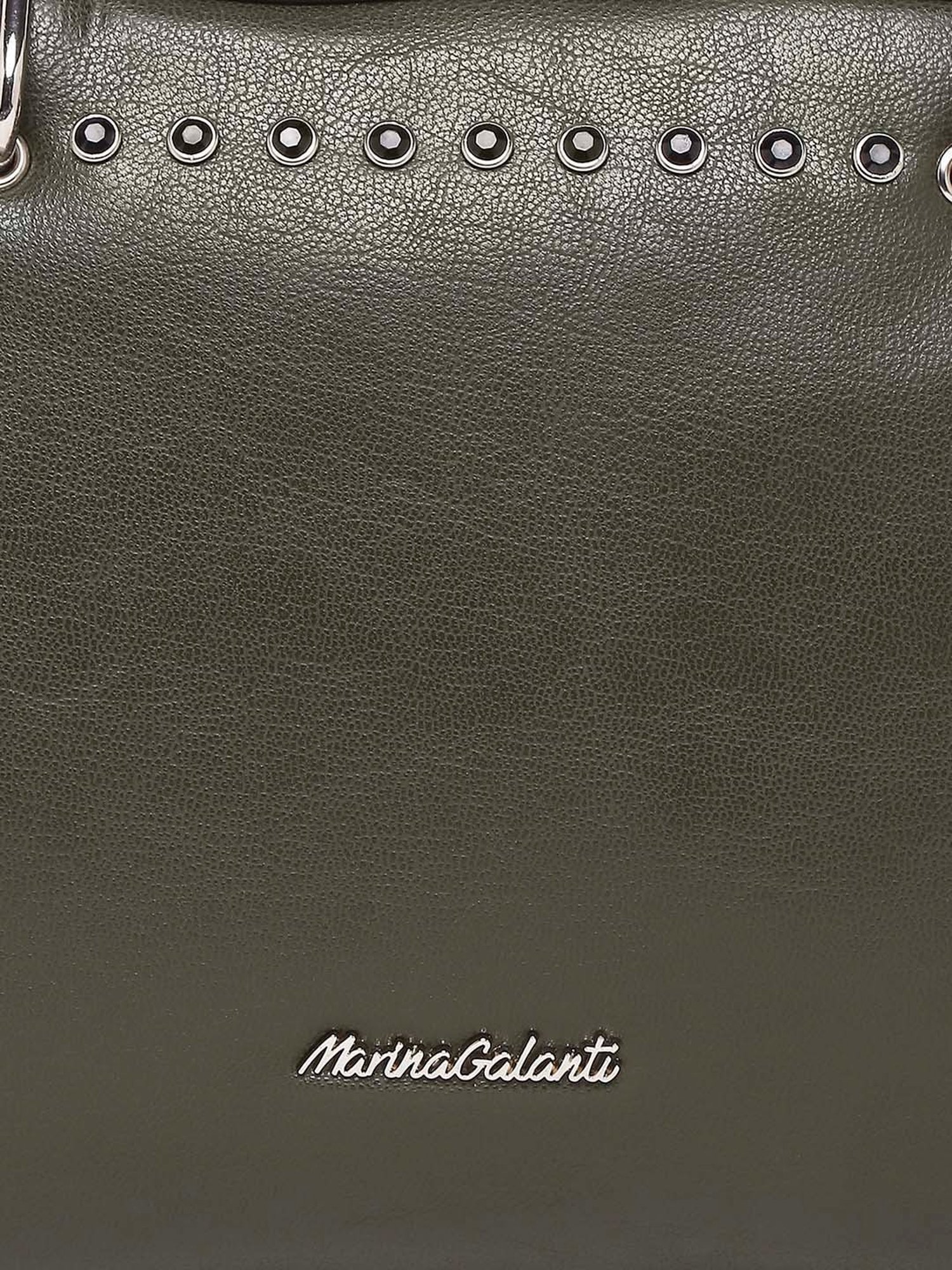 Marina Galanti Olive Embellished Medium Bowler Bag