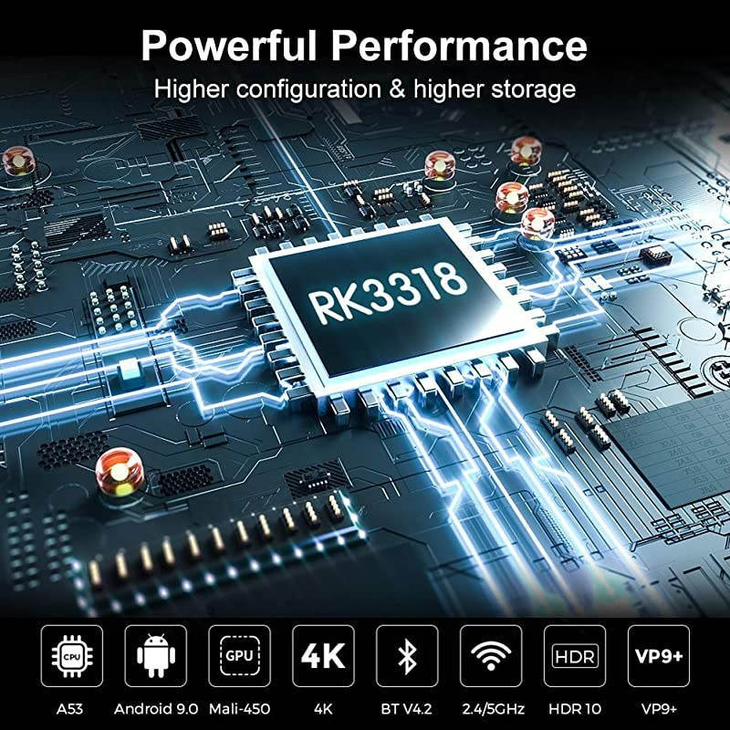 Pro 10 TV Box Android TV Box 100 4GB RAM 64GB ROM RK3318 QuadCore Support 24G50G Dual WiFi Bluetooth 40 Ethernet LNA 3D 4K