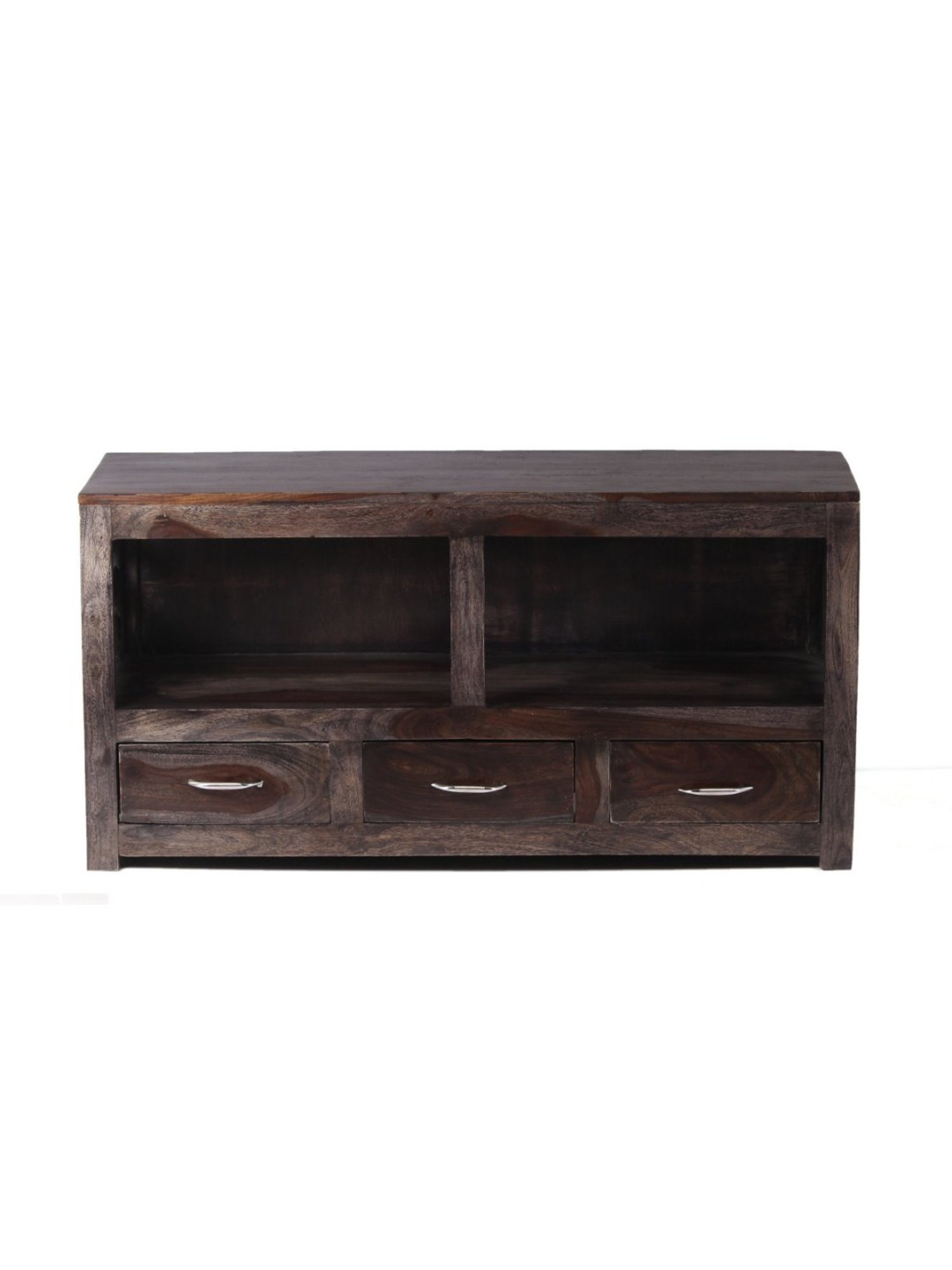 Ikiriya Allen Solid Dark Brown Wood Console Table Mahogany Finish