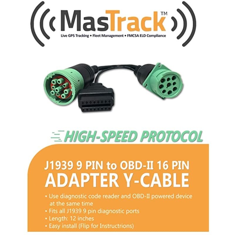 OBD 2 High Speed Extension Splitter YCable 9 Pin Male amp Female to 16 Pin Adapter| for Trucks amp Cars Connect to Trackers Diagnosis Radio and More