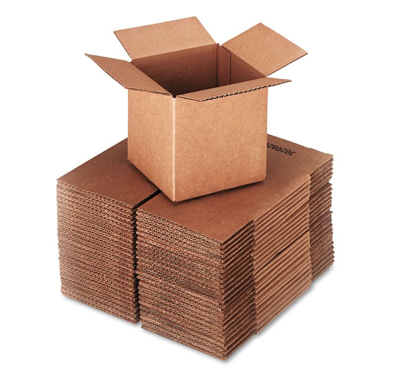 General Supply Brown Corrugated - Cubed Fixed-Depth Shipping Boxes 6l x 6w x 6h 25/Bundle 666
