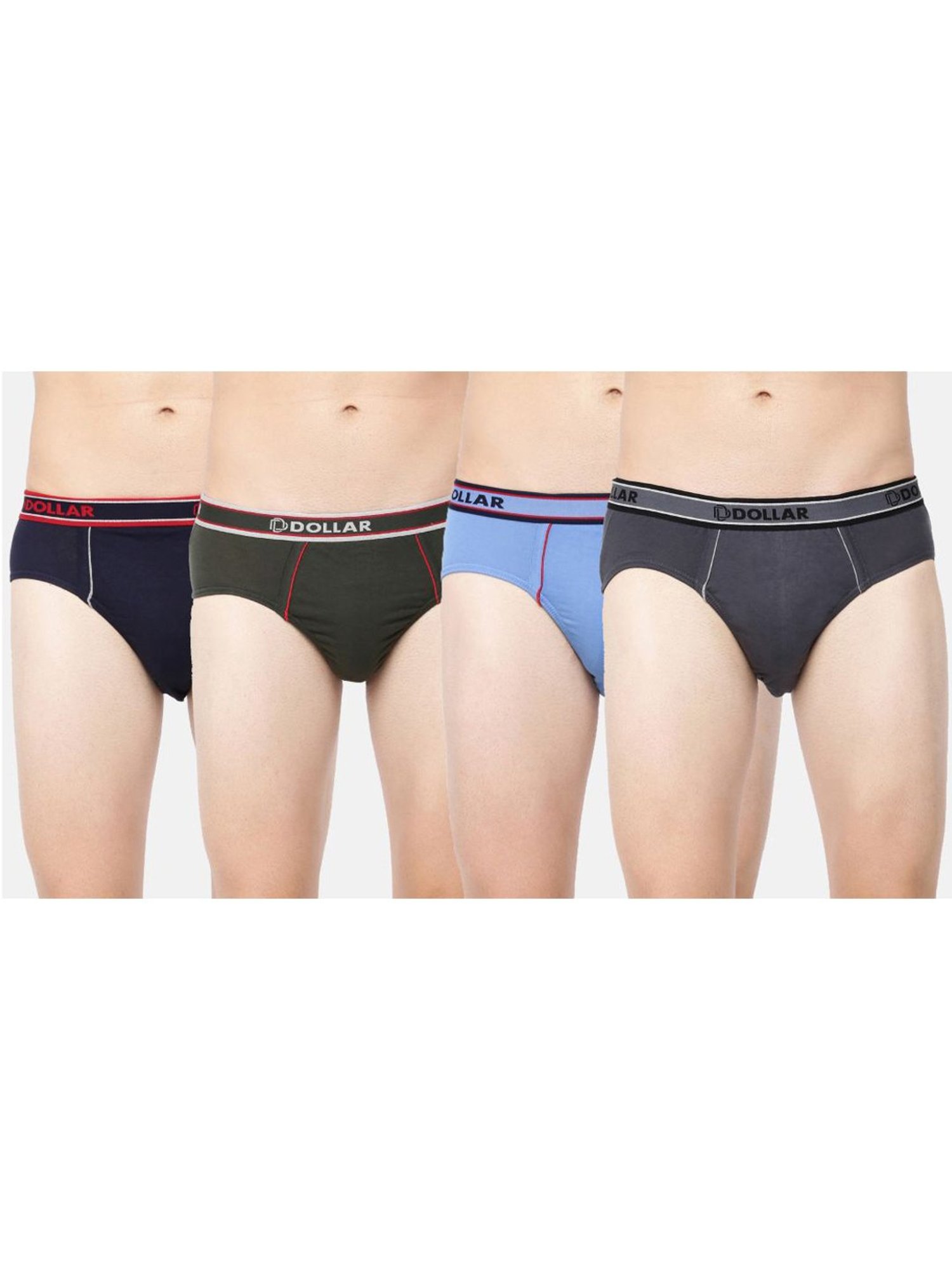 Dollar Bigboss Multicolored Cotton Regular Fit Briefs (Pack of 4)