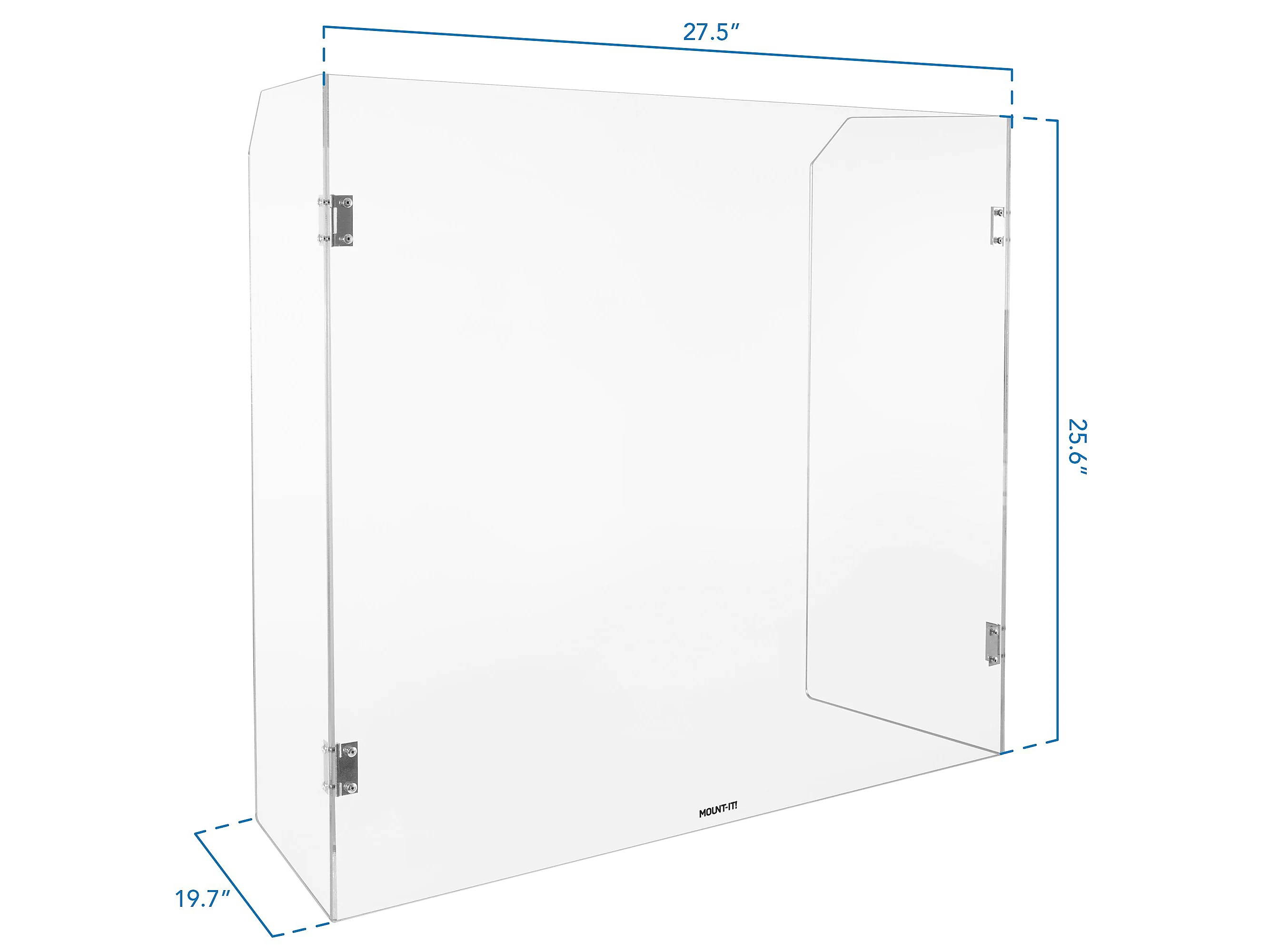 Mount-It! Acrylic Protective Sneeze Guard 27.6" x 19.7" x 25.6" | Foldable Clear Plexiglass