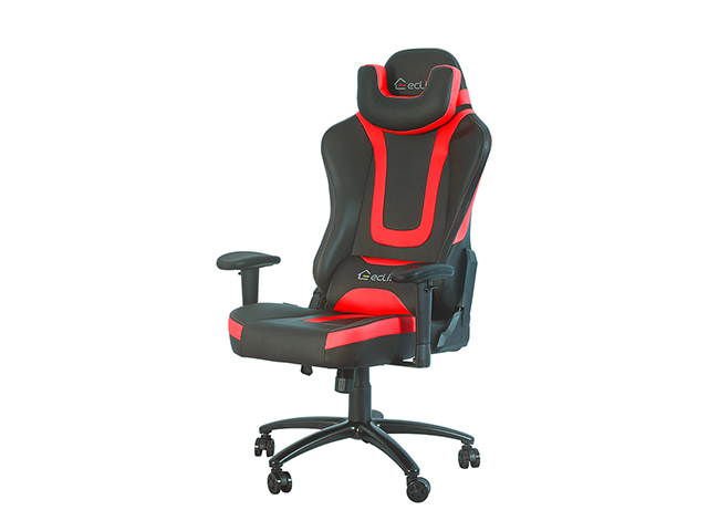 Office Gaming Chair Carbon PU Leather Reclining Black Racing Style, Executive Ergonomic Hydraulic Swivel Seat with U-Shaped Headrest and Lumbar Support,Red,GC18