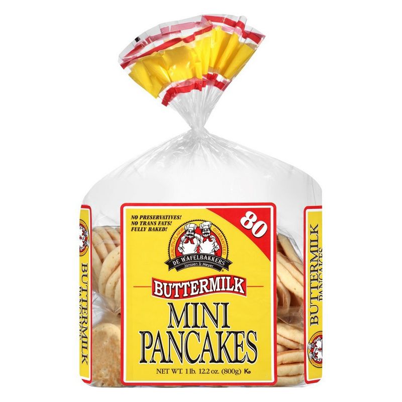 De Wafelbakkers Frozen Mini Buttermilk Pancakes - 12.2oz