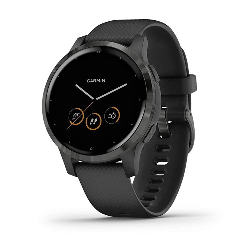vivoactive 4, GPS Smartwatch, Features Music, Body Energy Monitoring, Animated Workouts, Pulse Ox Sensors and More, Silver with Gray Band (Renewed)