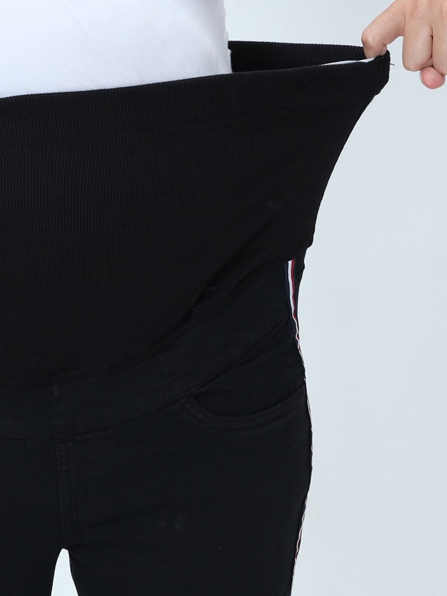 The Mom Store Black Relaxed Fit Jeans