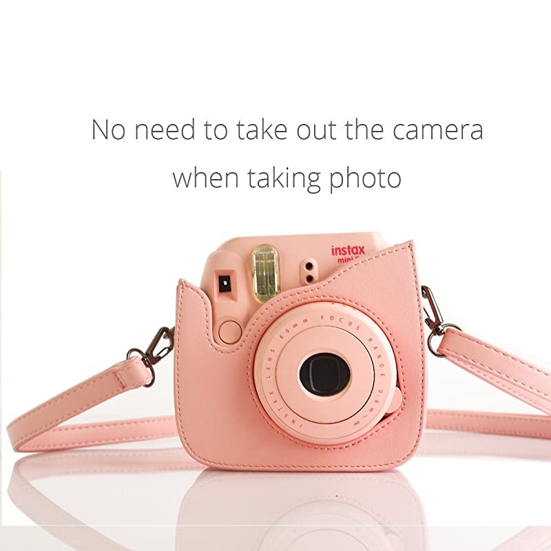 Instax Mini 8 Film Camera (Pink) + Instax Mini Film (20 Shots) + Protective Camera Case + Selfie Lens + Filters + Frames Photix Decorative Design Kit