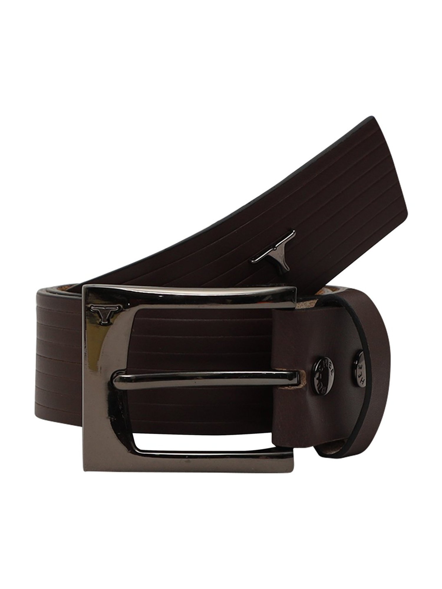BULCHEE Brown Leather Casual Belt for Men