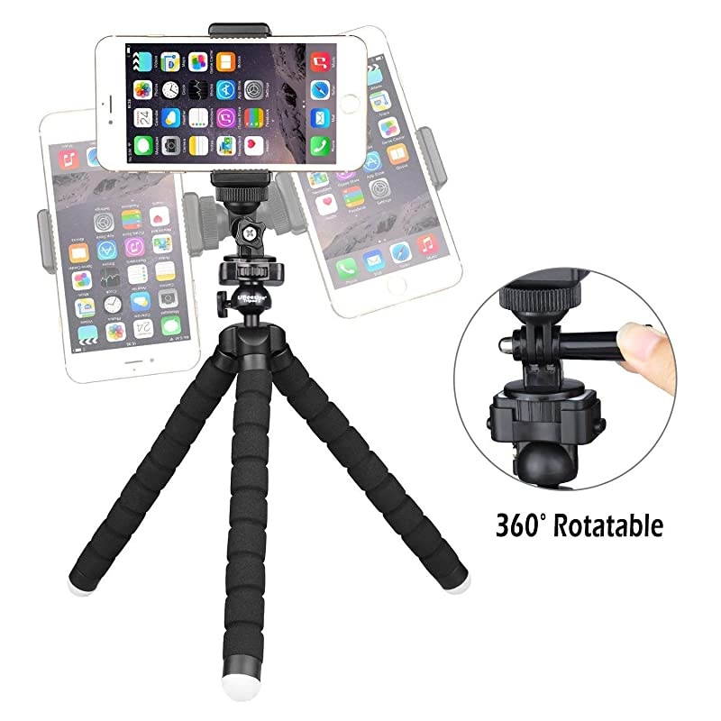 Tripod S Premium Phone Tripod Flexible Tripod with Wireless Remote Shutter Compatible with iPhoneAndroid Samsung Mini Tripod Stand Holder for Camera GoProMobile Cell Phone Upgraded