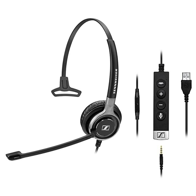 SC 635 USB 507254 SingleSided Business Headset | UC Optimized and Skype for Business Certified | For Mobile Phone Tablet Softphone and PC Black