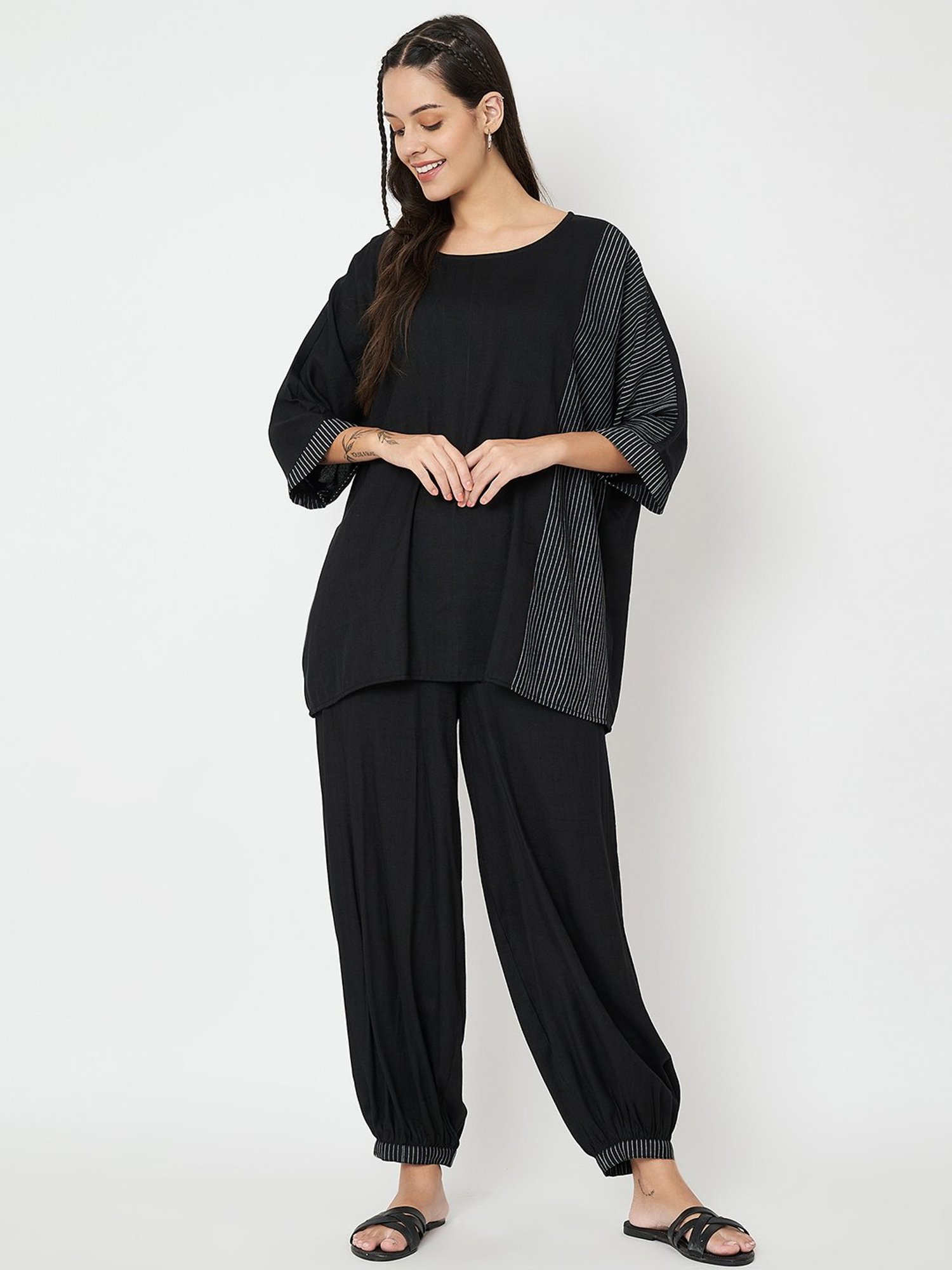 9rasa Black Tunic & Pant Set