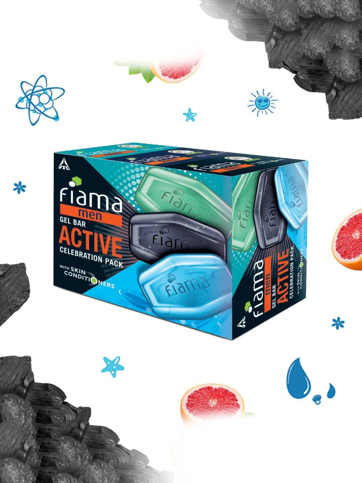 Fiama Men Active Celebration Pack - Pack of 3