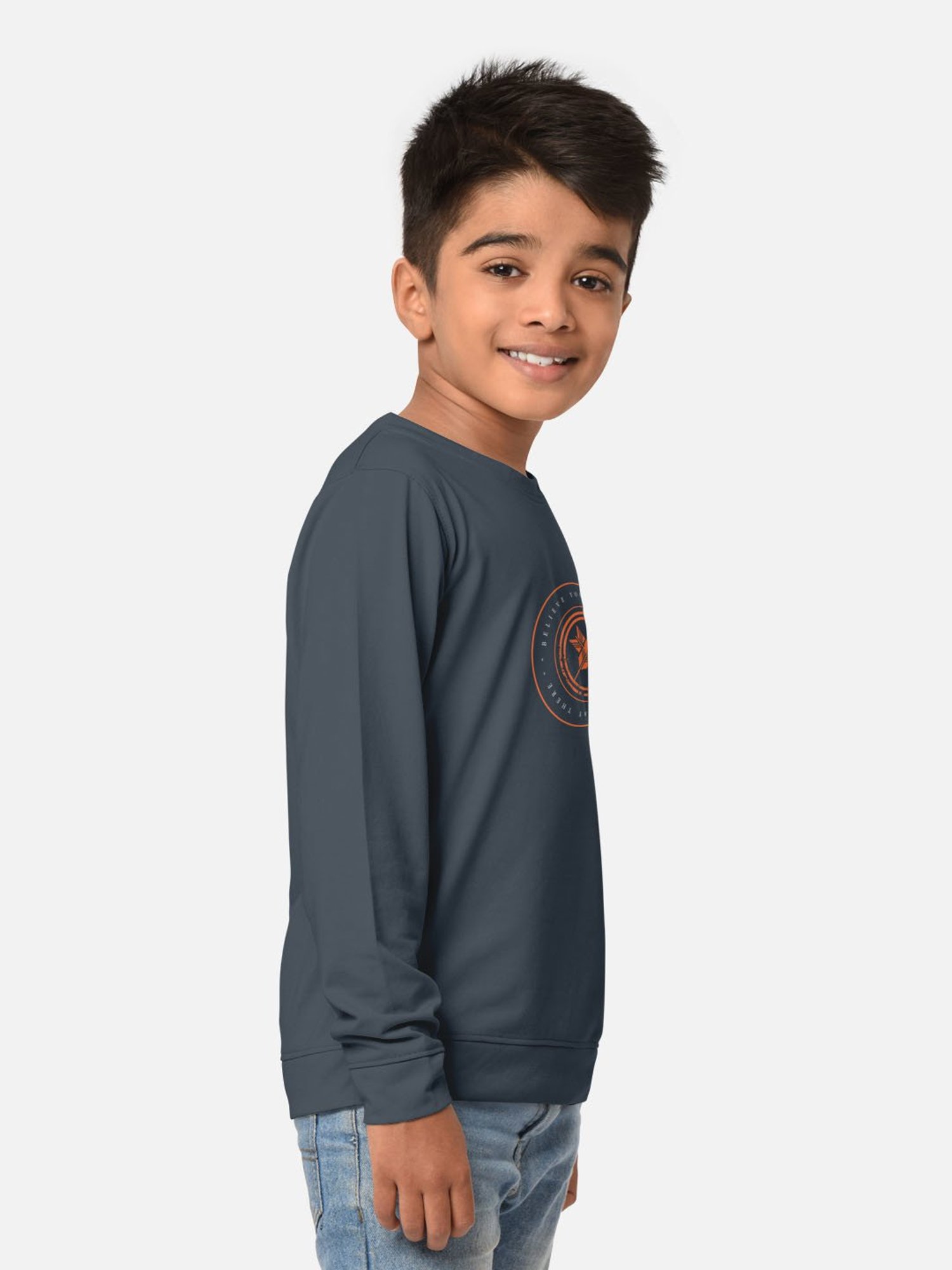 HELLCAT Blue & Grey Printed Full Sleeves T-Shirt (Pack Of 2)