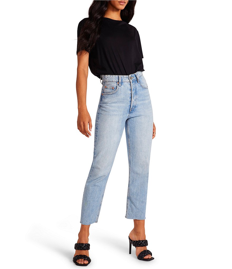 WAYF Double Ruffle V-Neck Peplum Top