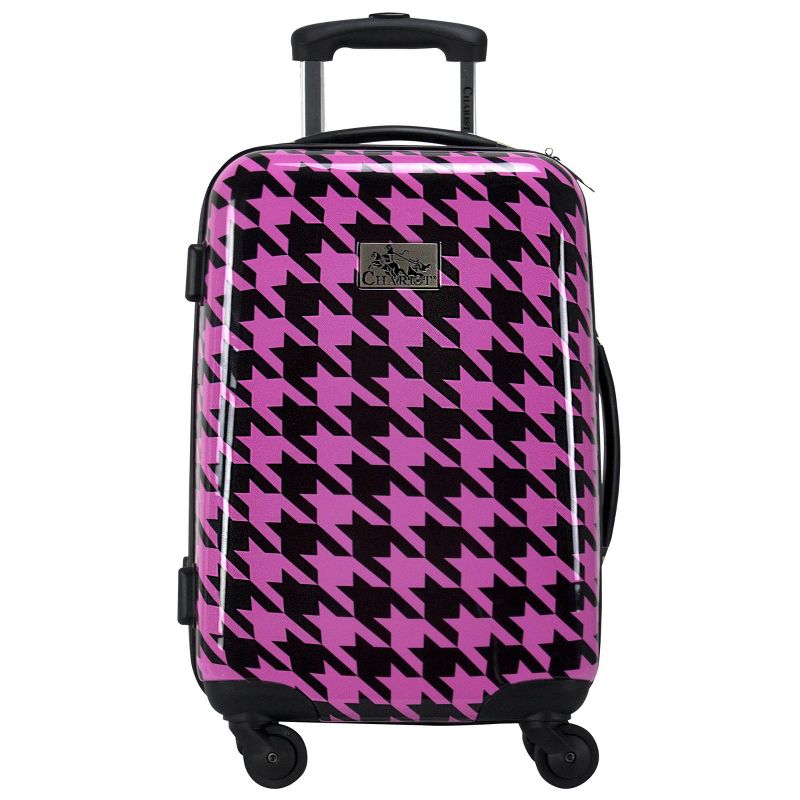 Chariot Travelware Bird 20" Carry On Suitcase - Fuchsia/Black