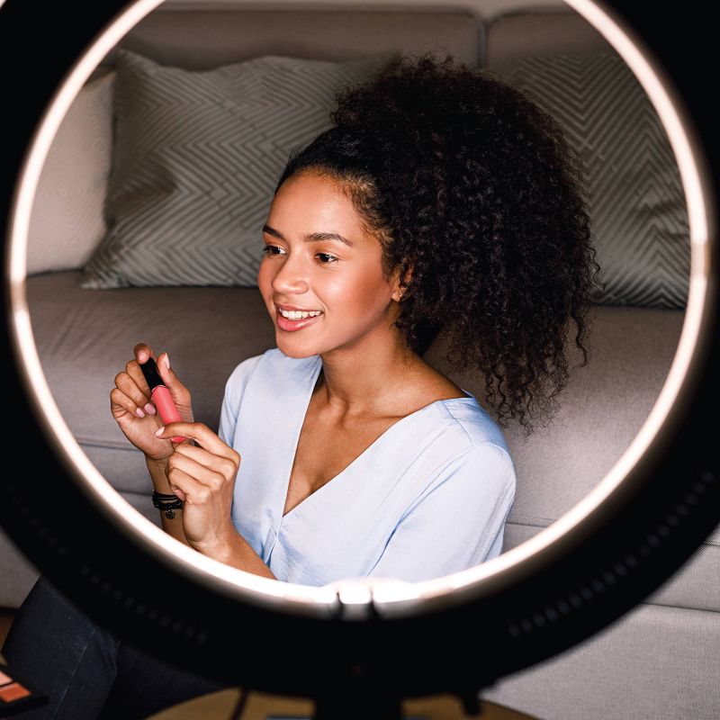 Tzumi ONAIR: Halo Light 8" Portable LED Ring Light with Stand and Phone Holder